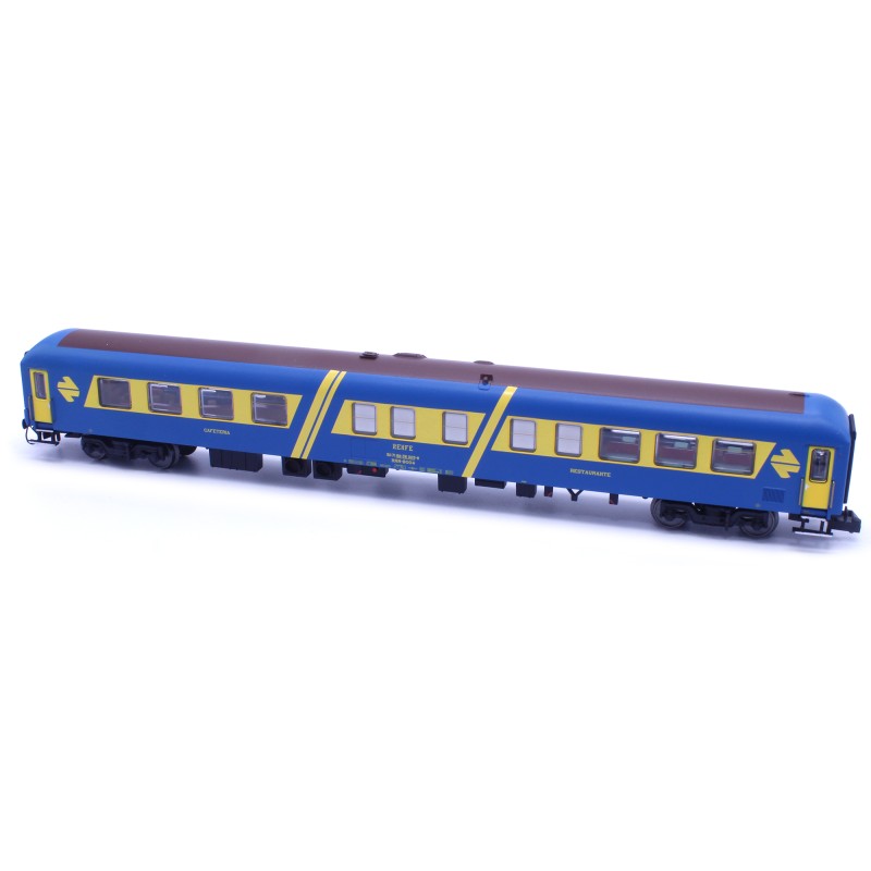 Coche Restaurante RRR-8004, “Nueva Imagen”, logotipos galleta RENFE pre-1987 N50784 MfTrain Escala N