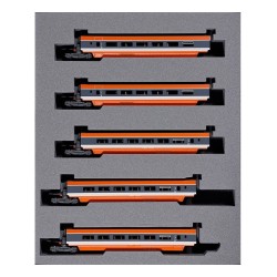 5 coches adicionales TGV SUD-EST 1ª generación K10-2084 Kato Escala N