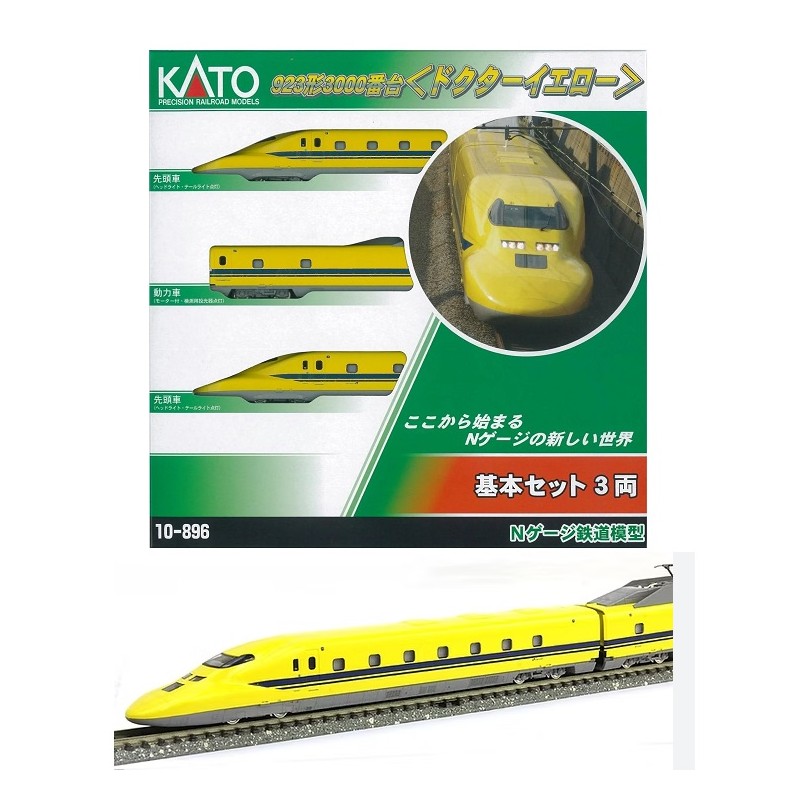 Tren Tipo 923 Series 3000 Doctor Yellow (set de 3) K10-896S Kato Escala N