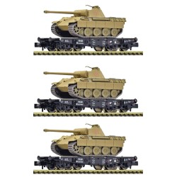 3 plataformas con 3 "Panther", DRB 845606 Fleischmann Escala N