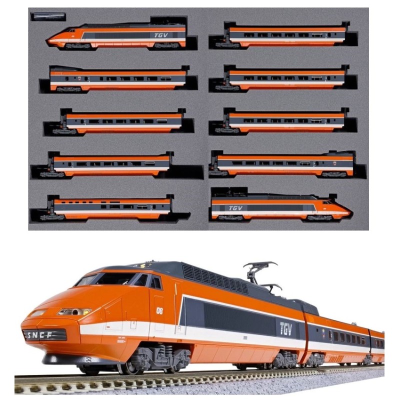 Tren TGV SUD-EST 1ª generación (Set de 10) K10-2134 Kato Escala N