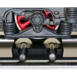 Banco de pruebas de rodillos a escala H0 (1:87) con tramo de vía de 50 cm y 8 soportes  y mantenimiento de locomotoras.