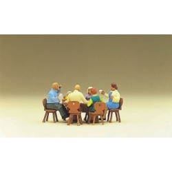 Familia en la terraza 10282 PREISER Escala H0