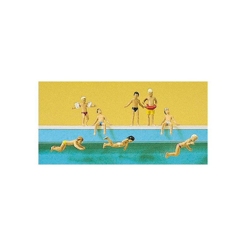 Niños en la piscina 10307 PREISER Escala H0