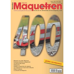 Portada de la revista Maquetren número 400 en formato papel sobre modelismo ferroviario y tren real