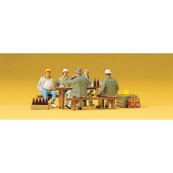 Trabajadores almorzando 10338 PREISER Escala H0