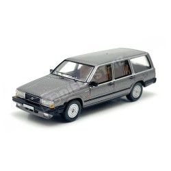 Coche familiar miniatura Volvo 740 Kombi de 1985 color gris oscuro escala H0 1:87 de Brekina PCX87 referencia PCX870665