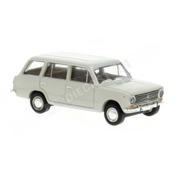 Coche familiar miniatura Seat 124 Familiar (Fiat 124) de 1966 color gris escala H0 1:87 de Brekina referencia 22429