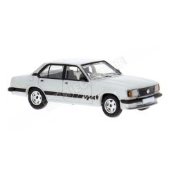 Coche miniatura Opel Ascona B Sport plateado decorado escala H0 1:87 PCX87