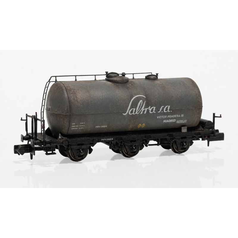 Vagón Cisterna Saltra Envejecida Escala N 1:160 – Arnold / Maquetren