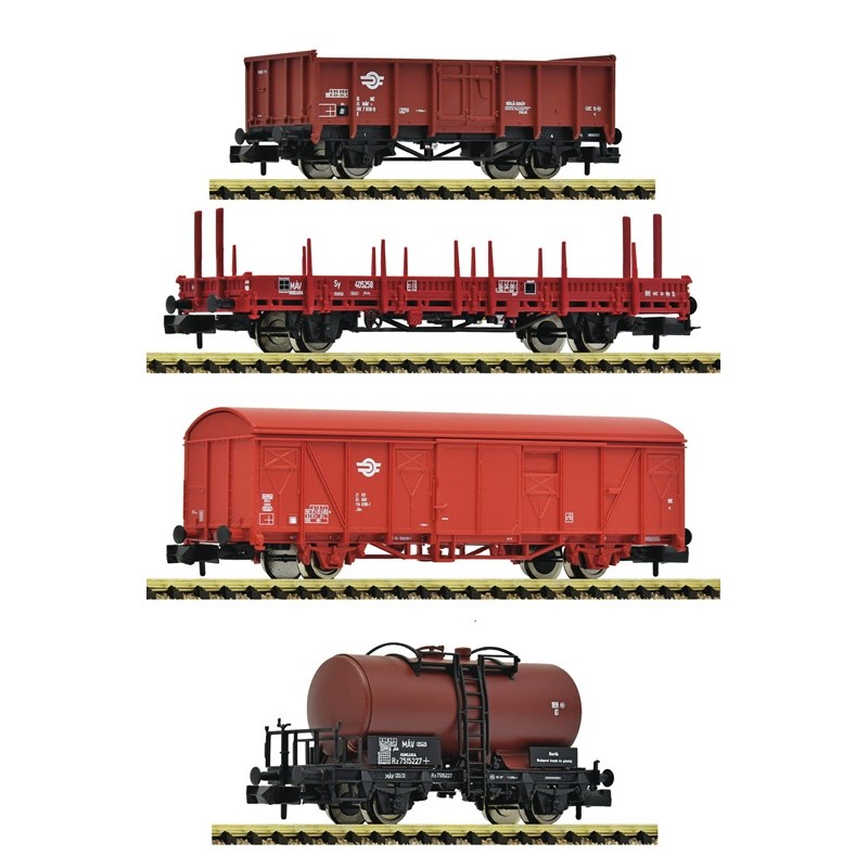 Set 4 Vagones Mercancías MÁV Fleischmann 6660096 N
