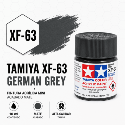 Pintura Acrílica Tamiya XF-63 Gris Alemán 10 ml