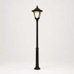Farola clásica urbana Premium metálica de 5 cm de alto fondo solido escala N MDT Models