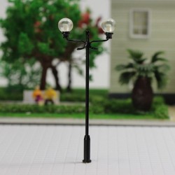 Farola doble LED 3-7cm H0/N Boutique15 MDT Models fondo solido