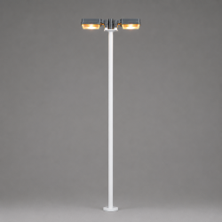 Farola vial moderna de doble foco LD673-N con altura ajustable de 2 a 7 cm fondo solido
