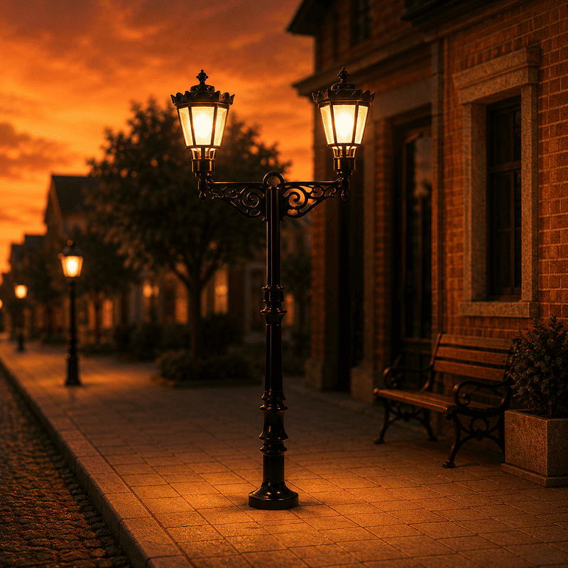 Farola clásica LED 8,7cm H0 LHM619-H0 MDT Models