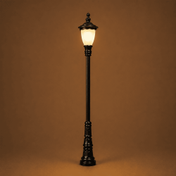 Farola clásica de la serie Boutique 22 N para escala N MDT Models fondo solido