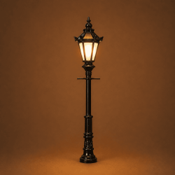 Farola vial moderna ZH5 de 5,5 cm de alto escala H0 MDT Models fondo solido