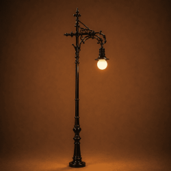 Farola clásica señorial LHM615-H0 escala H0 MDT Models fondo solido