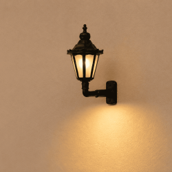 Farola aplique clásica de pared ABD5 de para escala H0 y N MDT Models fondo solido