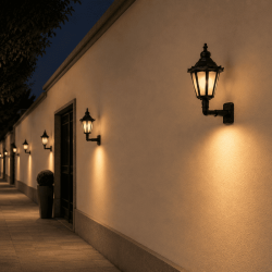 Farola aplique clásica de pared LHW3 para escala H0 MDT Models