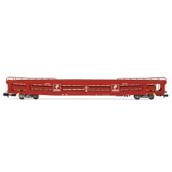 Vagón portaautomóviles articulado MMA de RENFE Pecovasa Época V escala N de Arnold HN4414