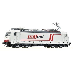 Locomotora eléctrica Traxx serie 186 905-6 de Crossrail en librea roja y blanca Época VI escala H0 Roco 7500099