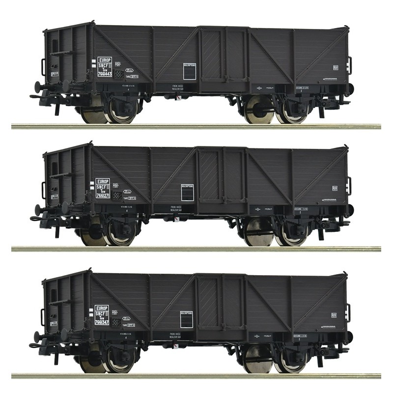 Set 3 vagones abiertos SNCF H0 Roco 6600141