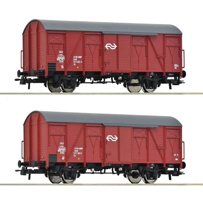Set 2 vagones cerrados NS H0 Roco 6600151