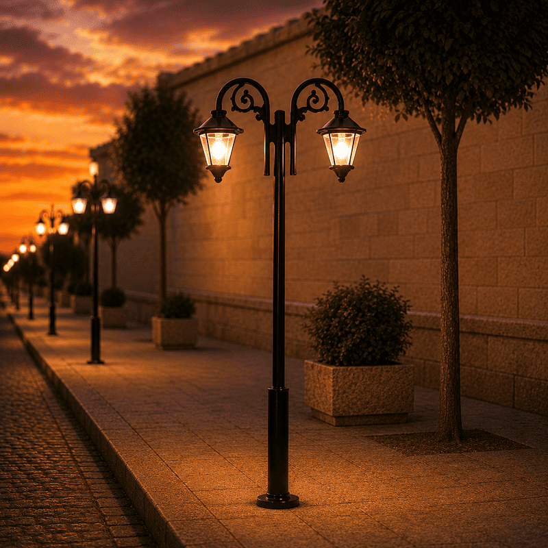 Farola doble LED 4,5 cm N LHM633-N MDT Models