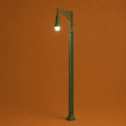 Farola de iluminación F809A1-H0 en escala H0 MDT Models fondo solido