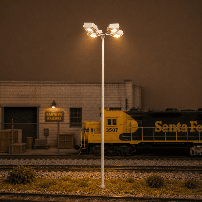 Farola 4 focos LED 12 cm H0 LHM802-H0 MDT Models