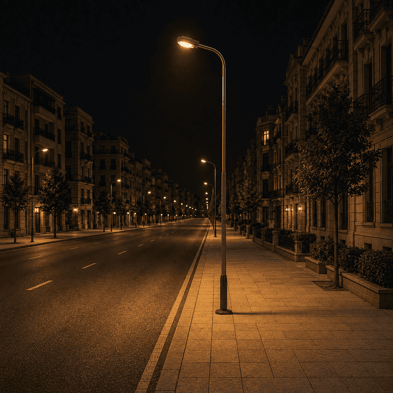 Farola LED de 1 a 6 cm N Steel Street Lamp 01-N MDT Models