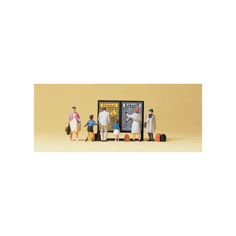 Viajeros con panel informativo 79145 PREISER Escala N