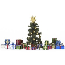 *Arbol de navidad con regalos 1140 Busch Escala H0