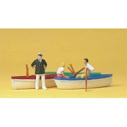 Barcas con figuras 10072 PREISER Escala H0