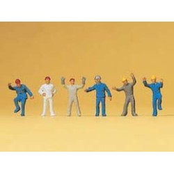 Obreros con cascos 79105 PREISER Escala N