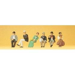 Personas sentadas de época 12190 PREISER Escala H0