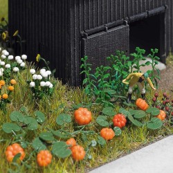 Set de 80 calabazas con hojas y matas 1201 Busch Escala H0