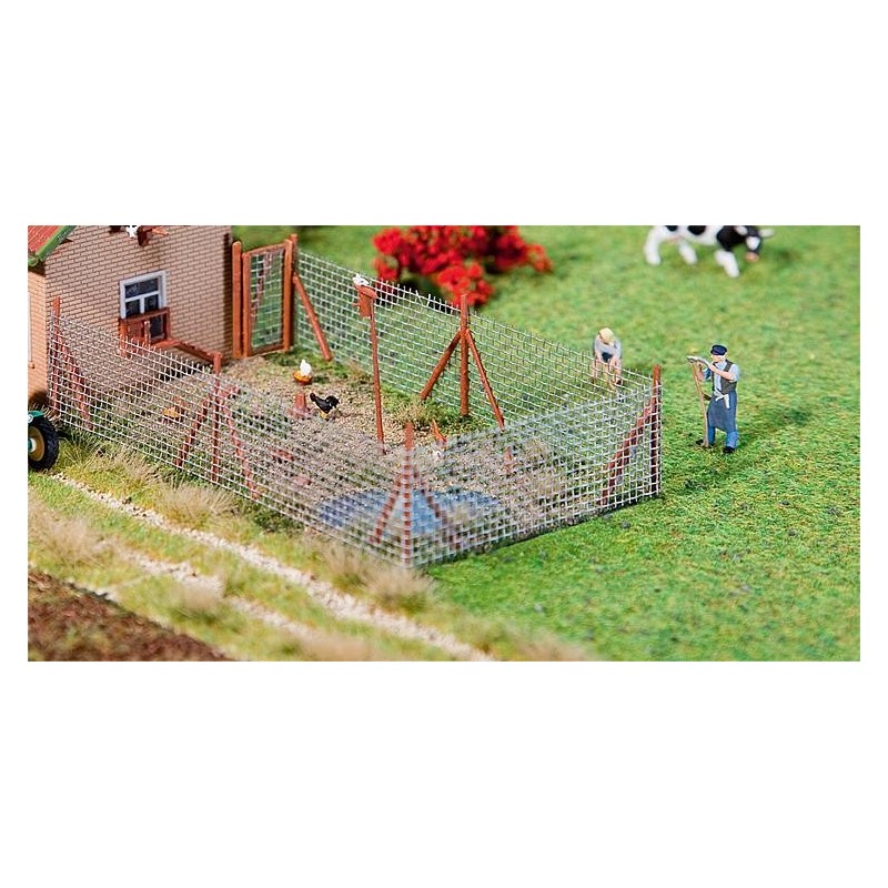 Valla de alambre con postes de madera 340 mm 180414 Faller Escala H0