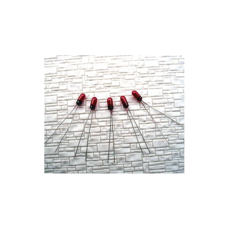Conjunto 5 bombillas 12V rojas R48 MDT Models
