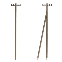 Set 20 postes telefono + cable de tensado 130955 Faller Escala H0