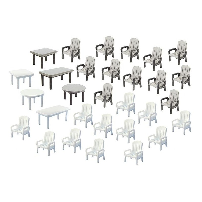 24 sillas + 6 mesas de jardín 272441 Faller 