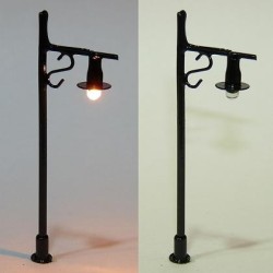 *Farola 034, color negro, 7cm, MDT Escala H0