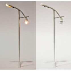 *Farola 323, doble, color blanco, 8,7cm MDT Escala H0