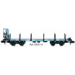 Plataforma RENFE de bogies con teleros y con garita 55041A IBERTREN Escala N