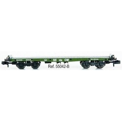 Plataforma SE de CM de bogies con teleros y sin garita 55042B IBERTREN Escala N