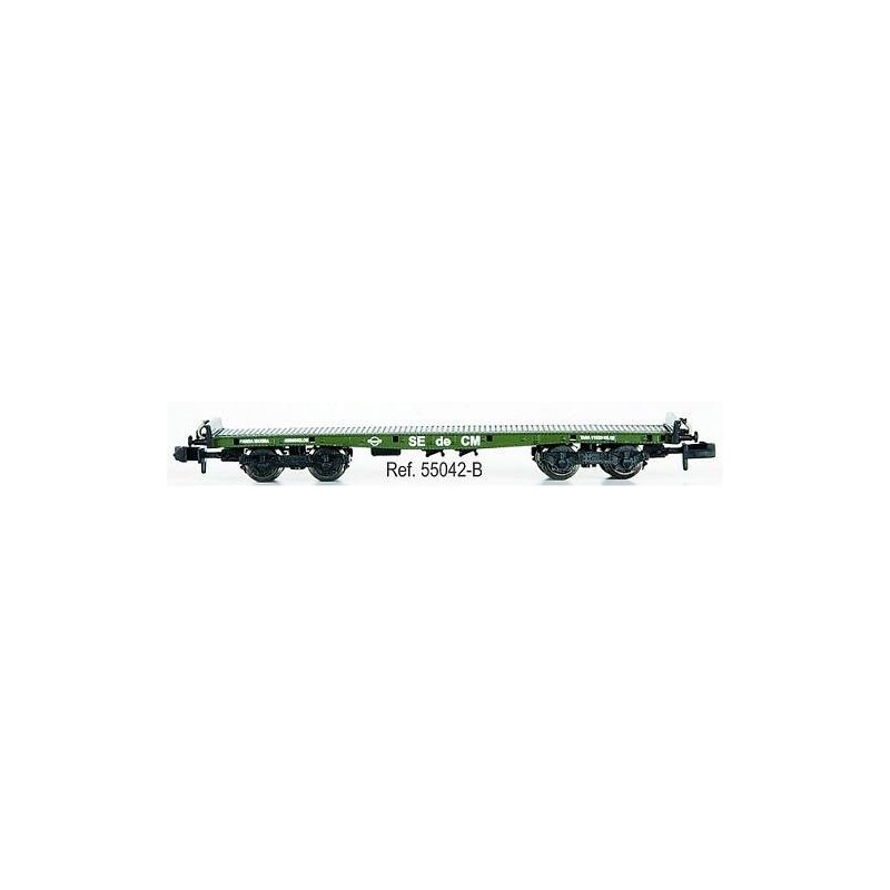 Plataforma SE de CM de bogies con teleros y sin garita 55042B IBERTREN Escala N