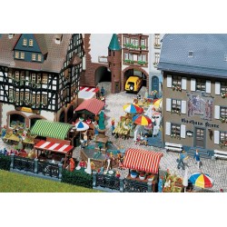 Mercadillo , puestos y accesorios 180582 Faller HO