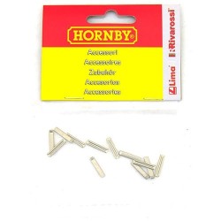 Clips metalicos 12 unidades para union de vias R910 Hornby/Electrotren Escala H0